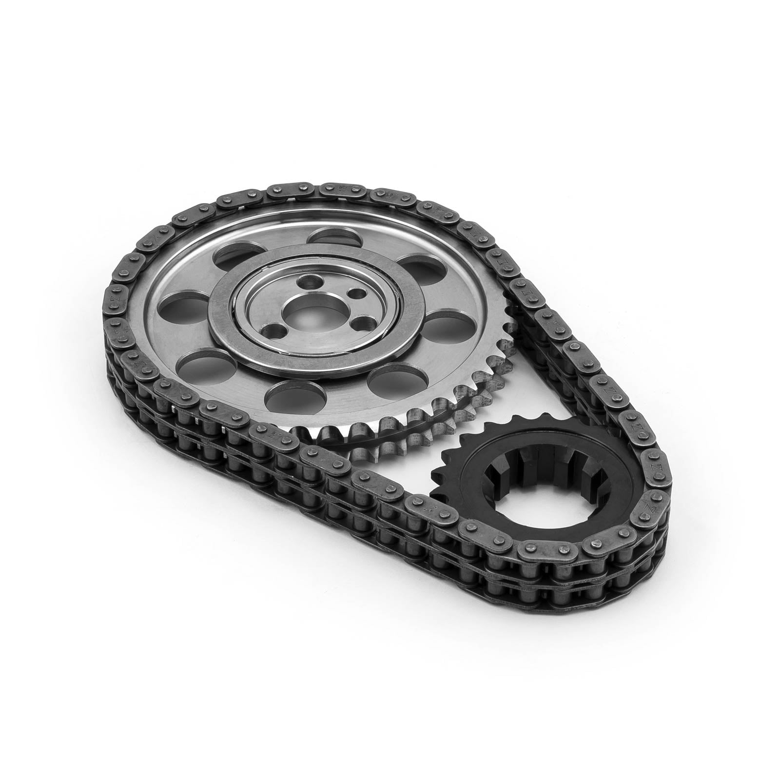 Chevy SBC 350 Double Roller 9 Keyway Billet Steel Timing Chain Kit