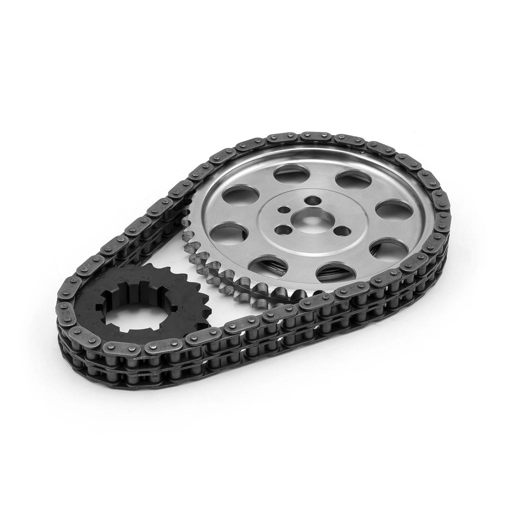 Chevy SBC 350 Double Roller 9 Keyway Billet Steel Timing Chain Kit