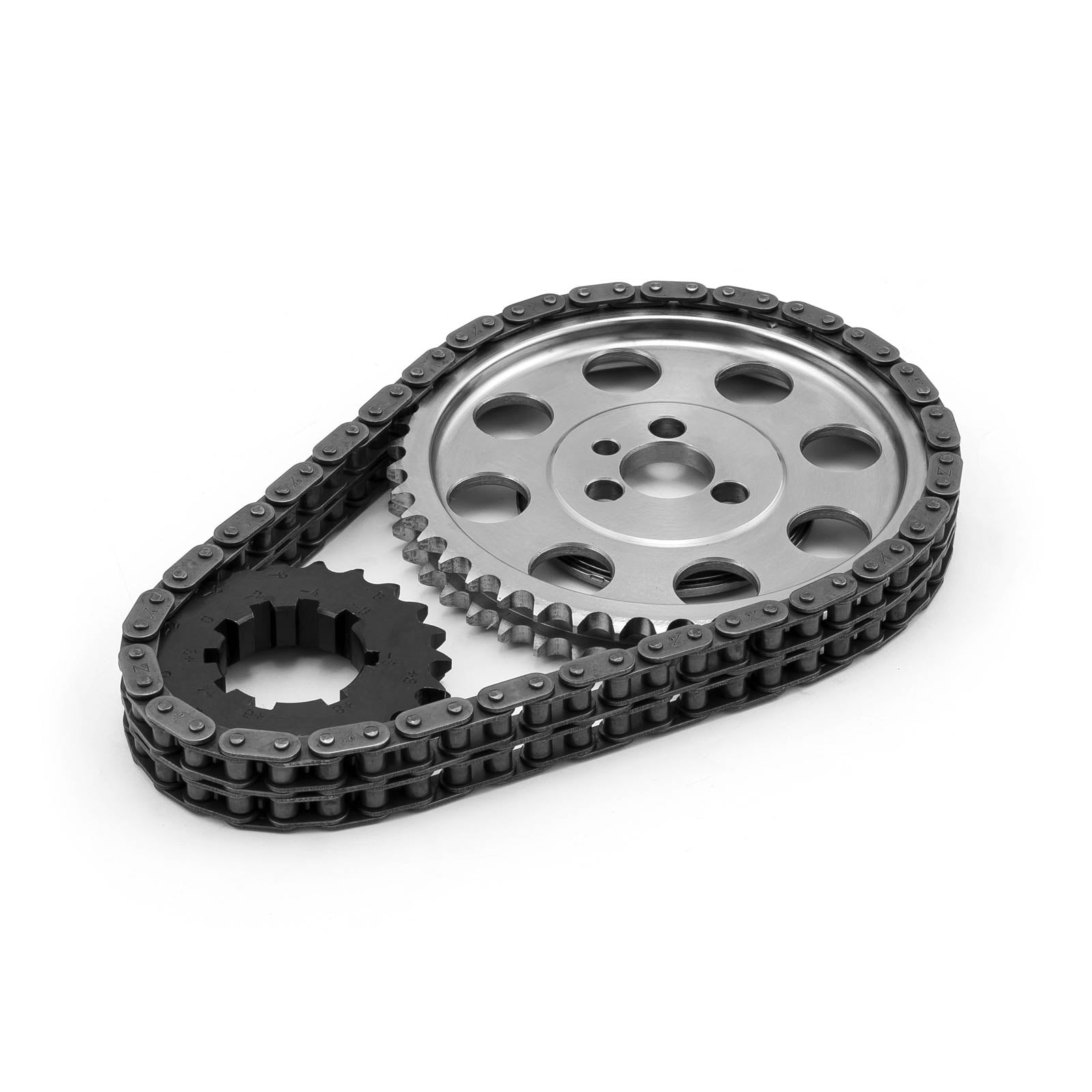 Chevy SBC 350 Double Roller 9 Keyway Billet Steel Timing Chain Kit
