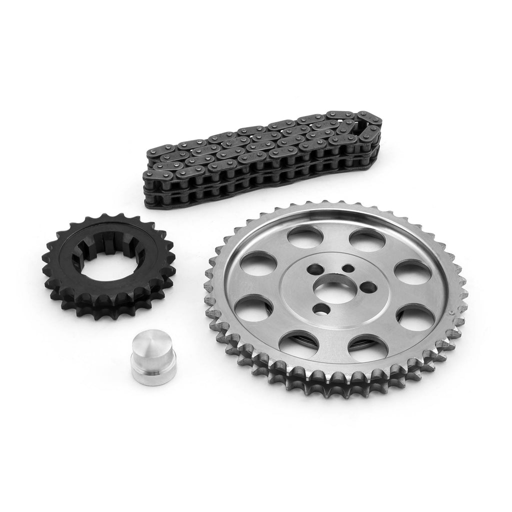 Chevy SBC 350 Double Roller 9 Keyway Billet Steel Timing Chain Kit
