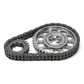 Chevy SBC 350 Late Model Double Roller 9 Keyway Billet Steel Timing Chain Kit(Tor/Brg)