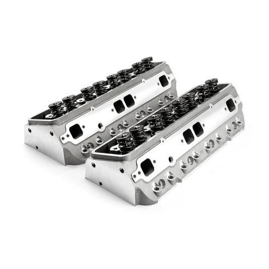 Chevy SBC 350 205cc 64cc Angle Hydraulic Roller Assembled Cylinder Heads