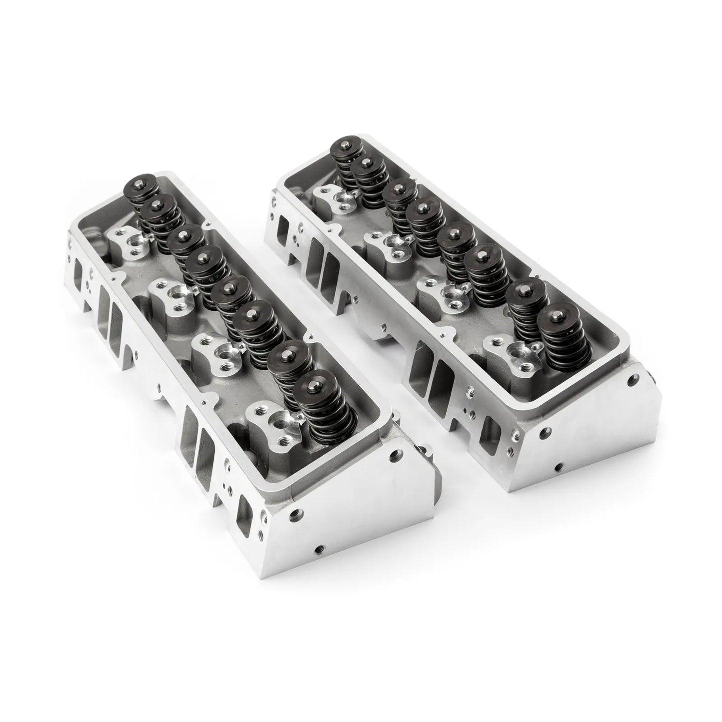Chevy SBC 350 205cc 64cc Angle Hydraulic Roller Assembled Cylinder Heads