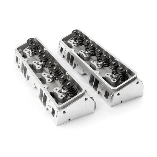 Chevy SBC 350 205cc 64cc Angle Hydraulic Roller Assembled Cylinder Heads