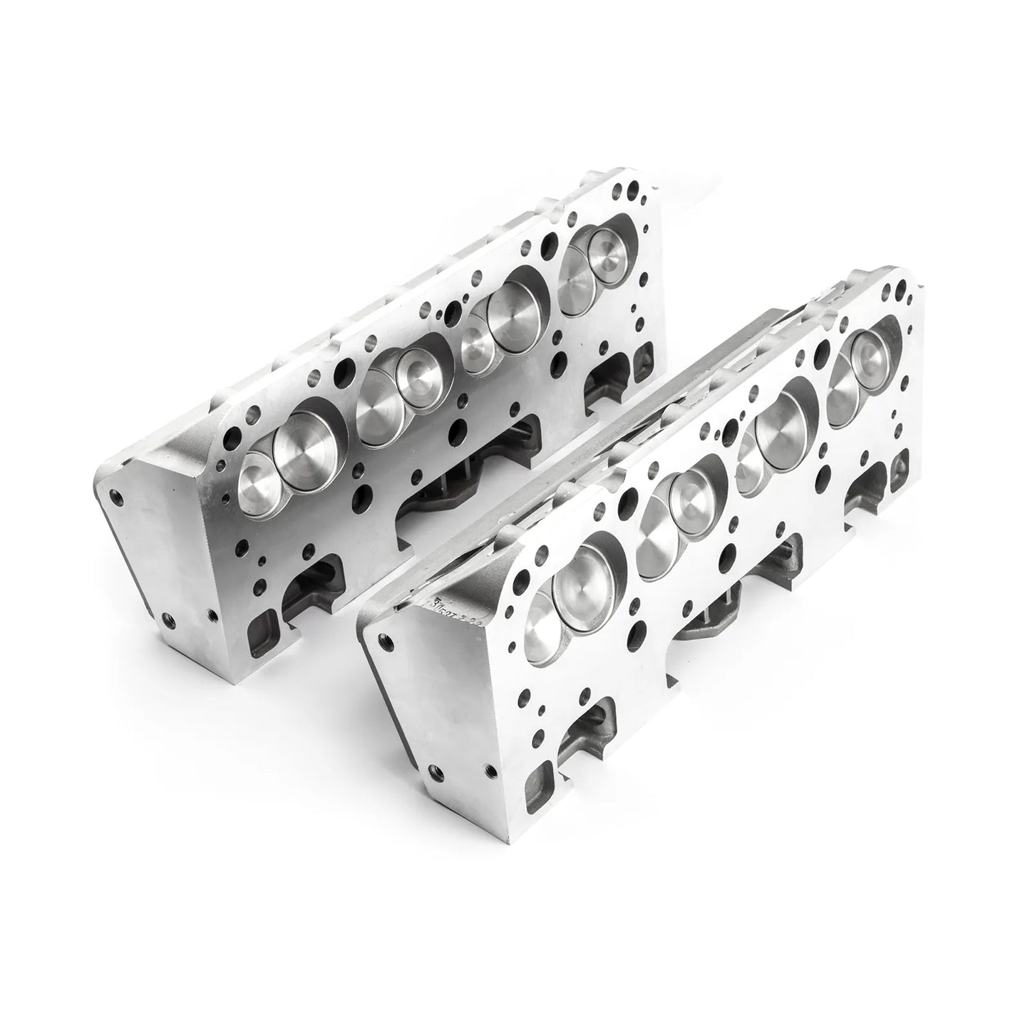 Chevy SBC 350 205cc 64cc Angle Hydraulic Roller Assembled Cylinder Heads